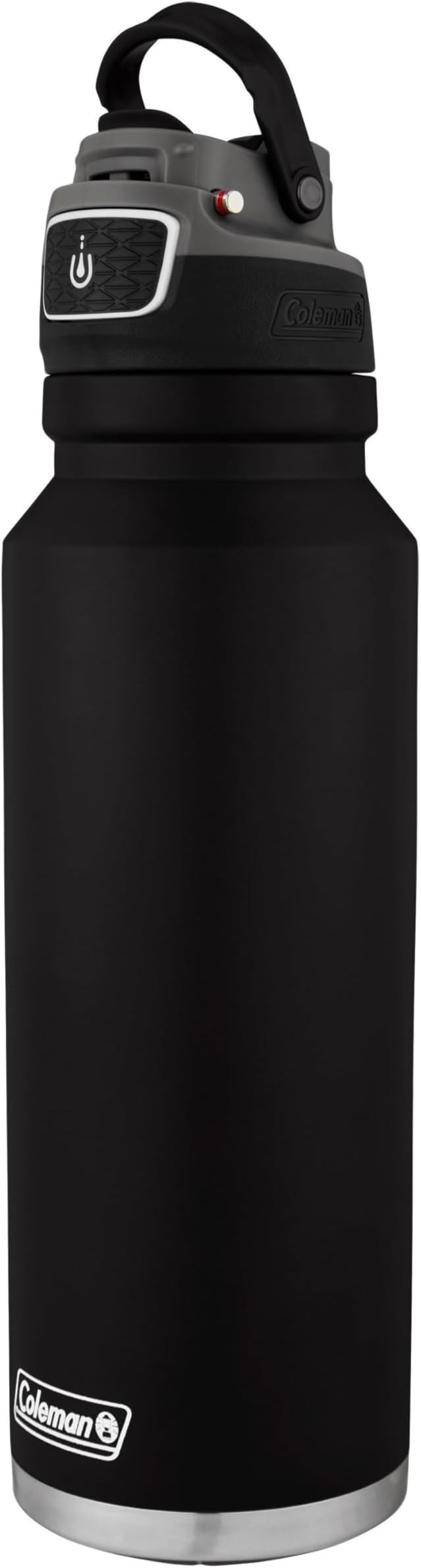 Coleman Autoseal FreeFlow Stainless Steel Water Bottle, Black, 40 oz
