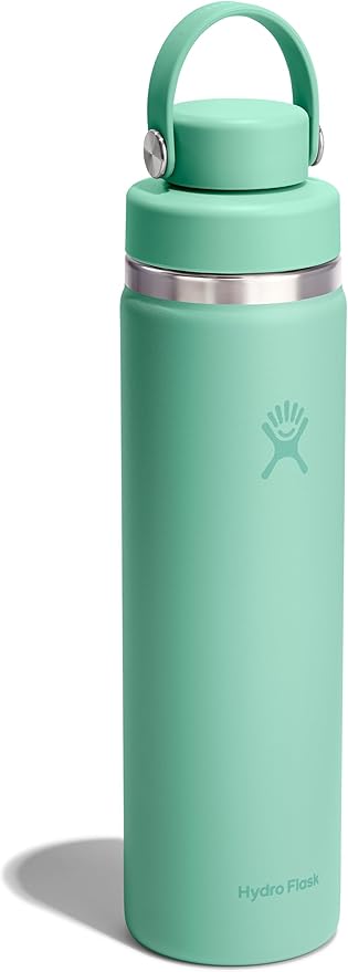 Hydro Flask Water Bottle - Insulated Stainless Steel - Wide Mouth Flex Chug Lid, Non Spill, Leakproof in 24 Oz Mermaid Green