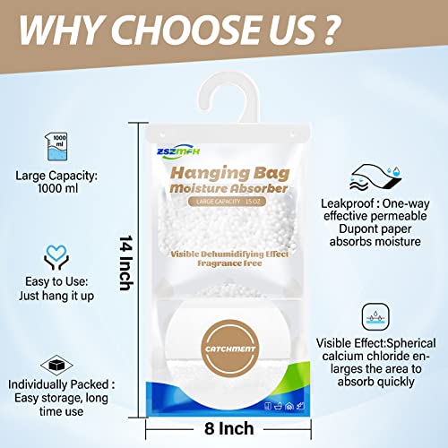 12 Pack Moisture Absorber Hanging Bags