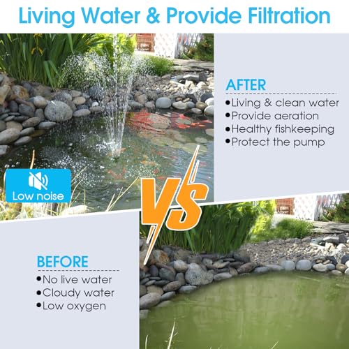 Pond Filter with Pump Fountain Kits