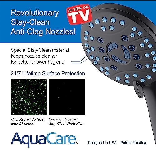 AquaCare 50 mode High Pressure 7 inch Shower Head Combo w