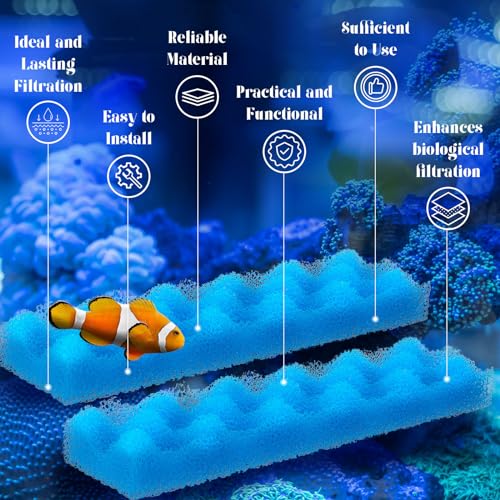 20 Pcs Sponge Foam Compatible with Foam Filters Media Replacement Sponges for Aquarium Filters Fish Tank Accessories
