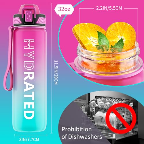 Water Bottle with Straw