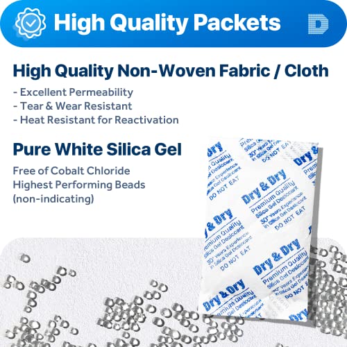30 Gram [50 Packets] Silica Gel Packets Desiccants