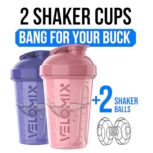 2 Pack 20oz Protein Shaker Bottle for Protein Mixes (2 Count)