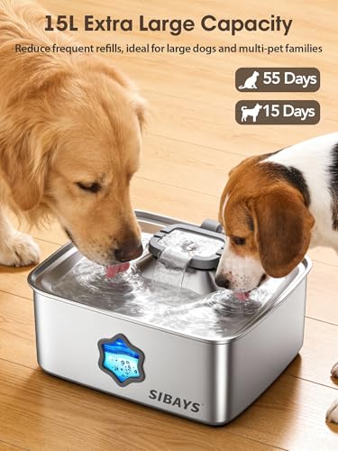 4Gal 15L Dog Water Fountain