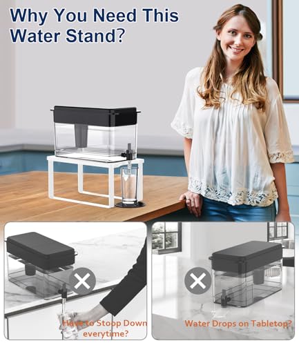 Water Filter Dispenser Stand with Drip Tray