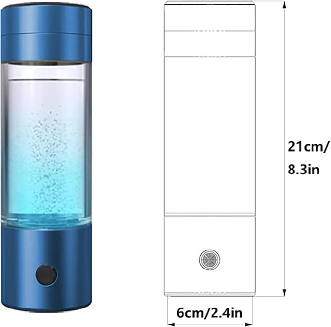 3 in 1 Hydrogen Water Bottle Generator, Portable Rechargeable PEM Hydrogen Water Machine, Smart Molecular Hydrogen Water Ionizer, Rich Hydrogen Cup for Fitness, Travel & Daily Hydration
