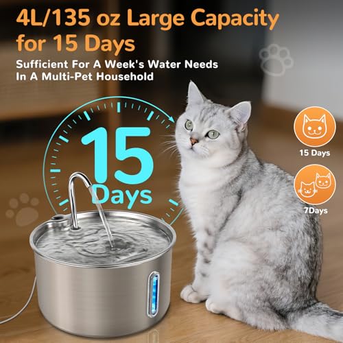 Stainless Steel Cat Water Fountain