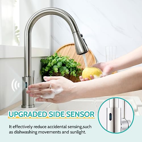 Touchless Kitchen Faucet with Pull Down Sprayer Brushed Nickel