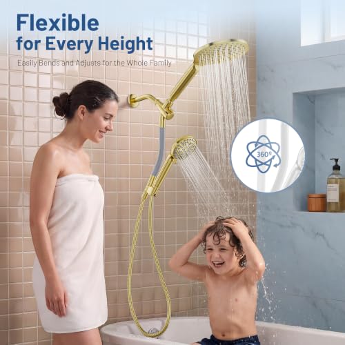 Dual Filtered Rain Shower Head Combo