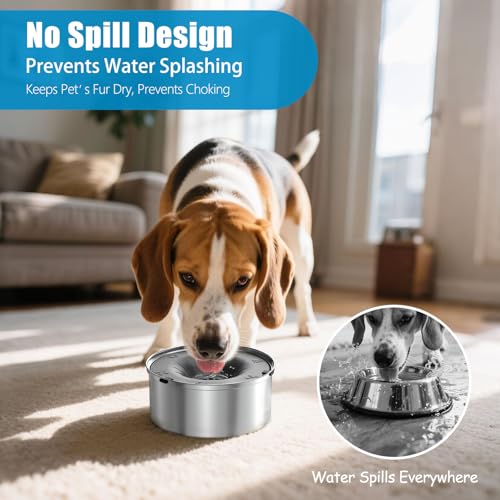 Dog Water Bowl No Spill 40oz