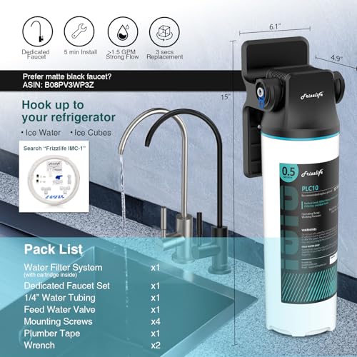 SW10F Under Sink Water Filter System with Brushed Nickel Faucet