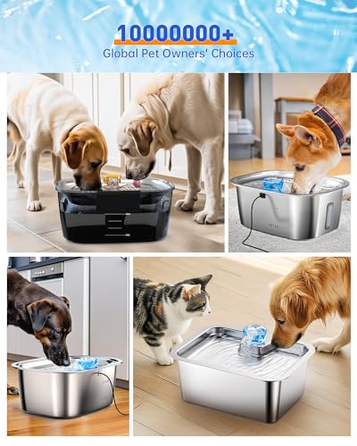 Dog Water Fountain Filter Replacement for PETNF Stainless Steel Pet Fountain Replacement Filters for D2223