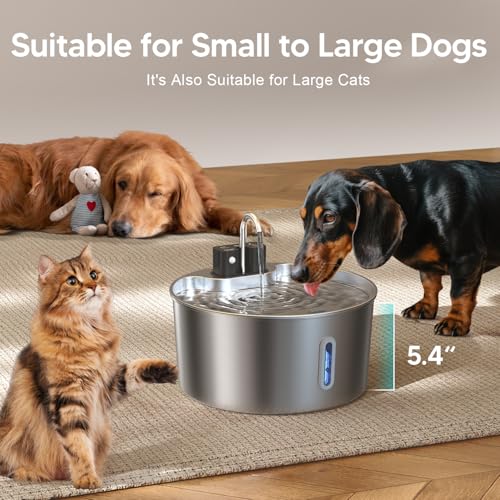 7L Wireless Dog Water Fountain with 1 Filter