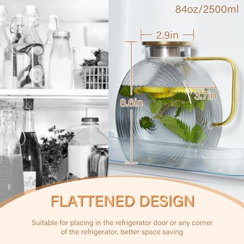 84 oz Glass Pitcher with Lid
