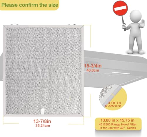 S99010430 002 Filter for Broan Range Hood Replacement (2 Count)