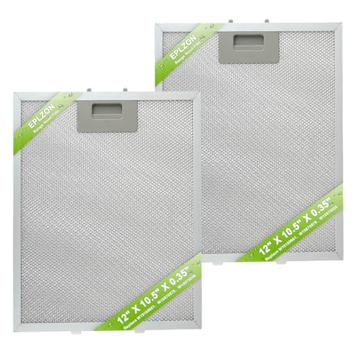 W10169961A Range Hood Filter Replacement 5 Layer Aluminum Mesh Hood Grease Filter Fit for Whirlpool (2 Count)