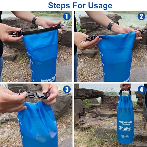 12L/3-Gal Gravity-Fed Water Bag with 2 Outlet Pipes
