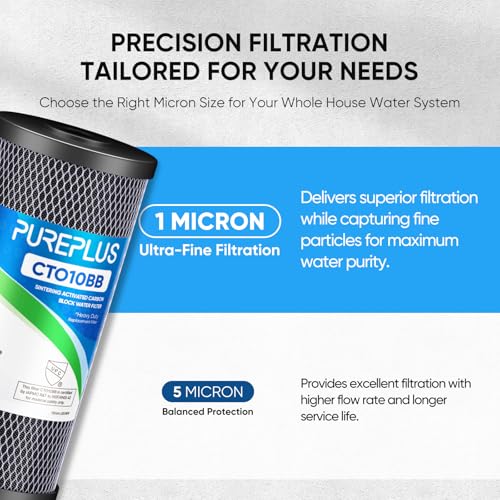 1 Micron Coconut Shell Water Filter Cartridge (2 Count)
