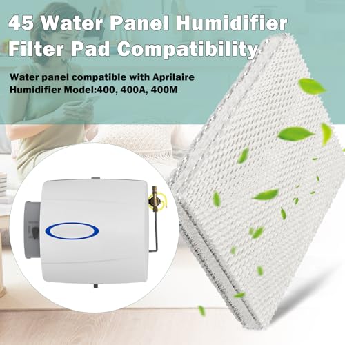 45 Water Panel Humidifier Filter Pad Replacement Compatible with Aprilaire Whole House Humidifier Models 400 (2 Count)