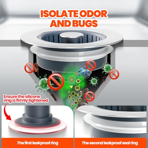 Kitchen Sink Drain Strainer & Sink Stopper (3 Count)