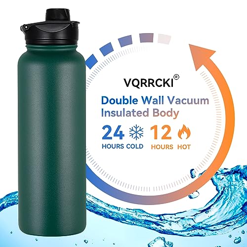 40 oz Insulated Water Bottle with Straw