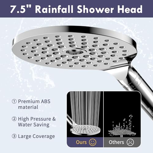 Chrome Filtered Dual Shower Head with Handheld Spray Combo