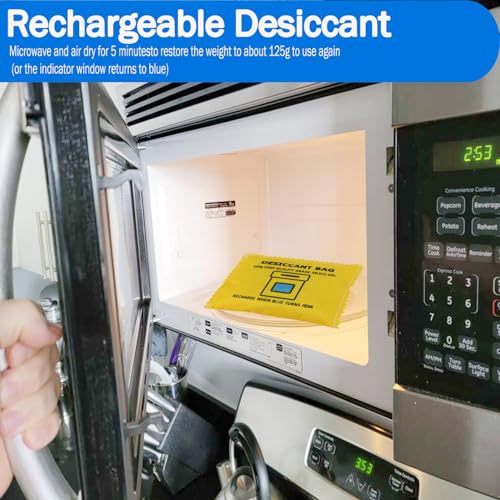 100g Rechargeable Desiccant Silica Gel Beads Pack Lab Desiccants Bag Rechargeable Moisture Absorbing for Storage Bins and Totes