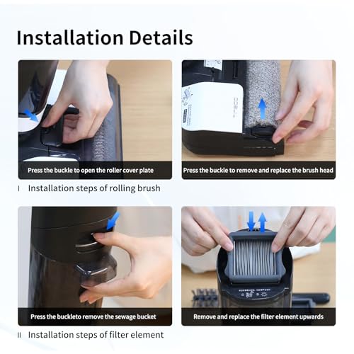 Roller Brush Replacement Compatible with Tineco iFloor 3 (2 Count)