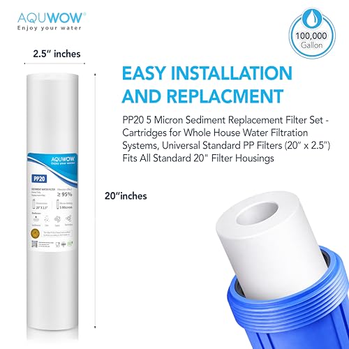 PP20 5 Micron 2.5" x 20" Filter Set