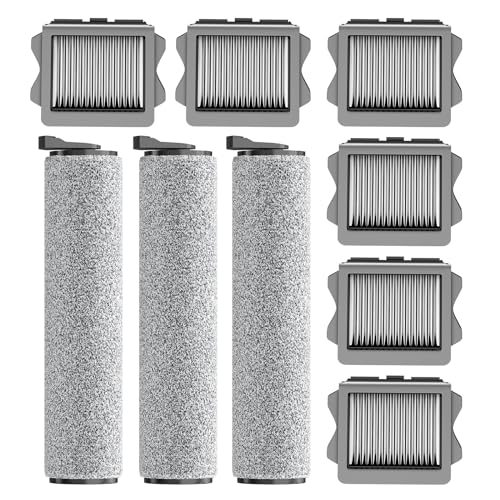 Roller Brush Replacement Compatible with Tineco S3 Vacuum Mop (9 Count)