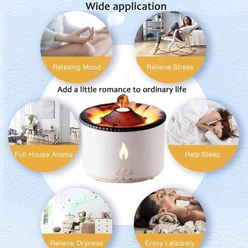Mauna Aroma Diffuser Black - Aromatherapy Essential Oil Diffuser, Air Diffuser/Humidifier 2 Mist Modes, Jellyfish Erupt, Excellent Gift for All