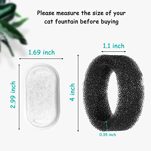 Cat Water Fountain Filters for Stainless Steel 67oz (17 Count)