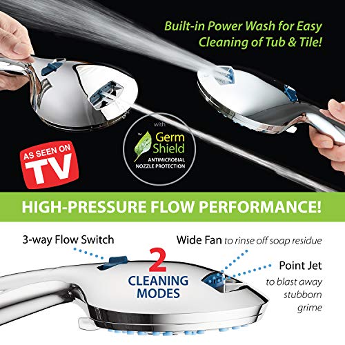 AquaCare 50 mode High Pressure 7 inch Shower Head Combo w
