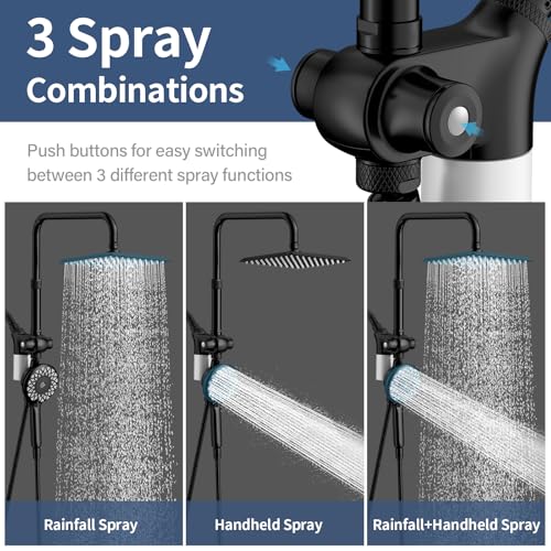Magnetic Filtered Dual Shower Head with Handheld Spray Combo