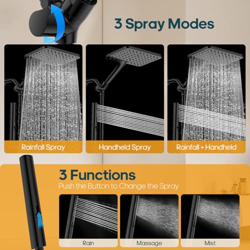 High Pressure Rain Shower Head with Handheld