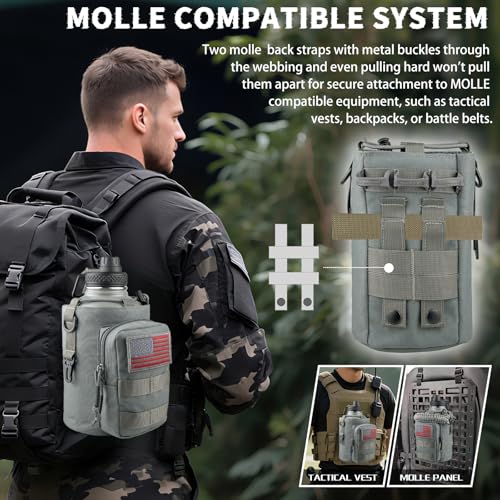 Half Gallon Water Bottle Insulated with Sleeve