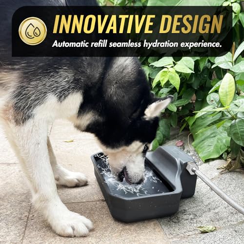 135OZ Automatic Water Dispenser for Large Dogs Patented Outdoor Dog Water Bowl Dispenser Automatic Dog Feeder Fit 3