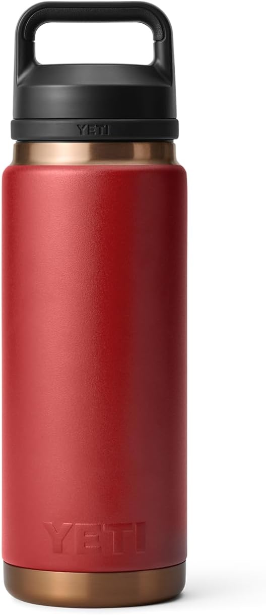 YETI Rambler 26 oz Bottle, Leakproof, Vacuum Insulated, Stainless Steel with Chug Cap, Folds of Honor - Brick