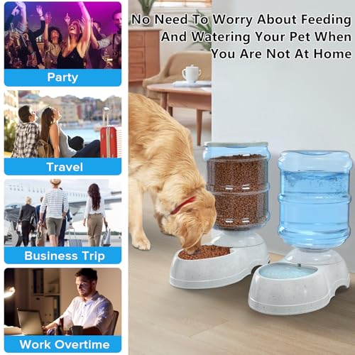 3 Gallon Dog Feeder and Water Dispenser (2 Count)