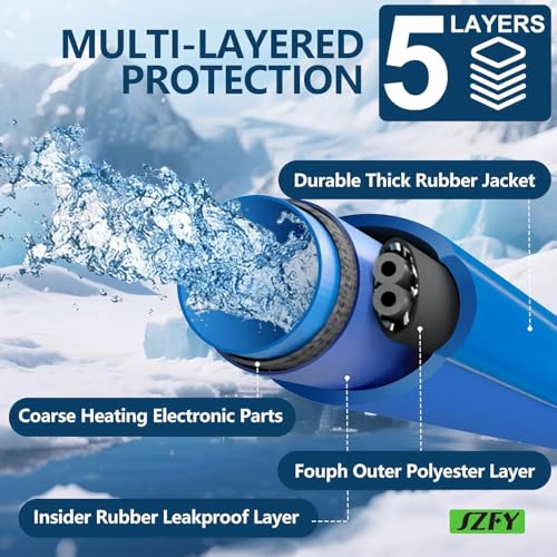 15FT Heated Water Hose for RV (15 Foot)
