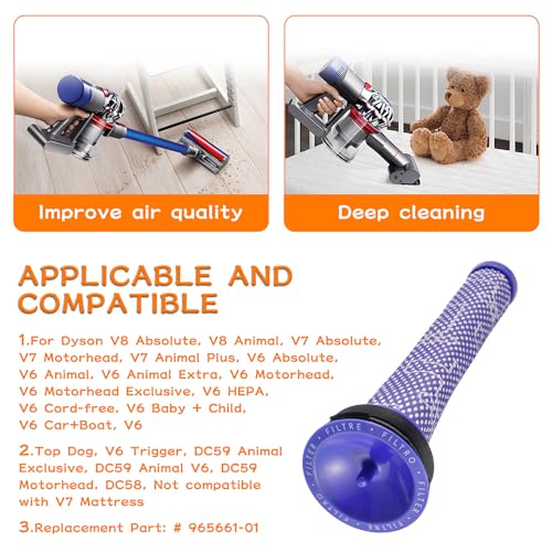 5 Pack Replacement Vacuum Filter for Dy