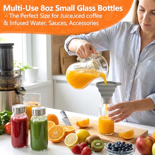 8 oz Glass Bottles with Lids
