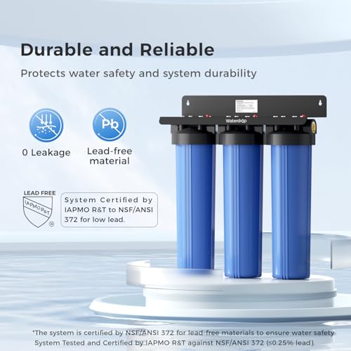 WHF3T-FG 3-Stage Whole House Water Filter System for Well Water