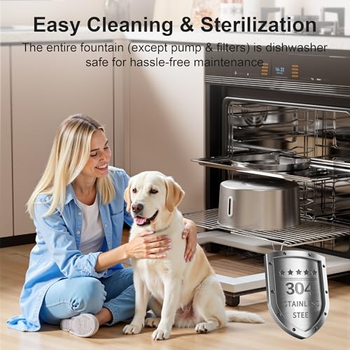 PWL 009 Wireless Smart 3 Water Modes Stainless Steel Dog Water Fountain
