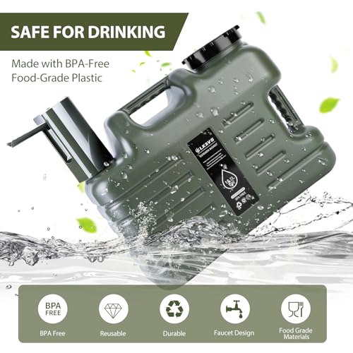 5 Gallon Camping Water Jug with Foldable Auto Pump (20 Count)