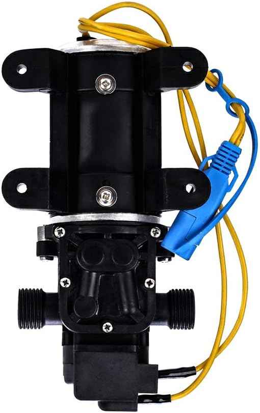 CAMPLUX DC 12V Water Pump, Self-Priming, 1.6 GPM Diaphragm Pump 65 PSI for RV Marine Yacht Camping