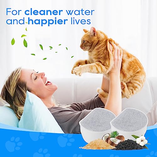 4+4 Pack Cat Fountain Filters Compatible with Petsafe Drinkwell (8 Count)
