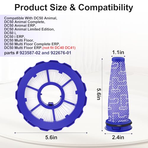 DC50 Filter Replacement for DC50 Animal & Multi Floor Complete Vacuum (2 Count)